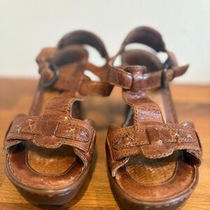 Born Leather Platform BOHO Strap Sandals